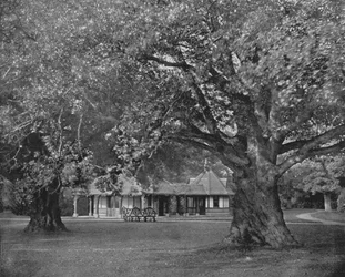 Salon de thé de la reine à Frogmore (photo n/b)