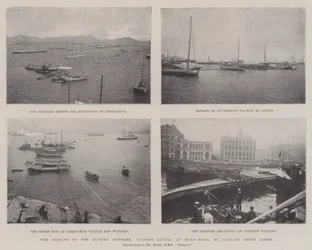 Le Renflouement de la Drague Coulée, Rivière des Perles, à Hong-Kong, par le Capitaine Percy Scott