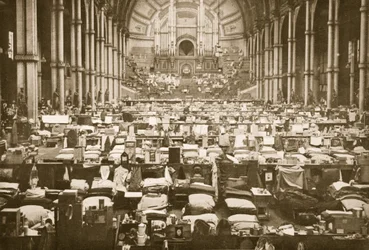 Le dortoir, Alexandra Palace, illustration de Prisonniers allemands en Grande-Bretagne