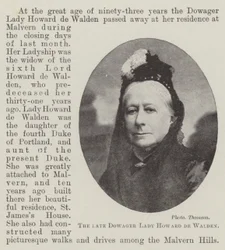 La défunte Dowager Lady Howard de Walden