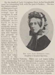 Feu Lady Georgiana Grey, fille du grand Earl Grey