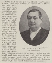Le défunt M. E J C Morton, député de Devonport
