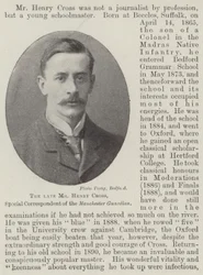 Feu M. Henry Cross, correspondant spécial du Manchester Guardian