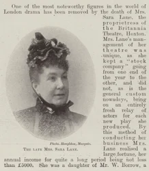 Feu Mme Sara Lane