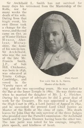 Feu Sir A L Smith, maître des rôles
