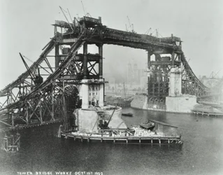Pont de la Tour en construction, 1892