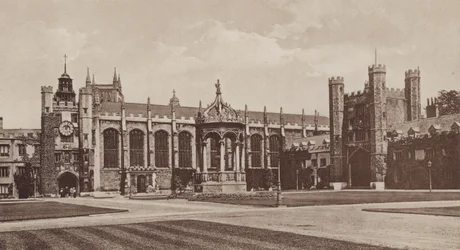 Trinity College, Great Court, Cambridge (photo n/b)