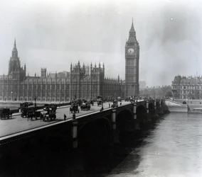 Vue du pont de Westminster et des Chambres du Parlement