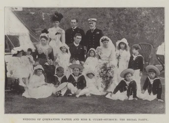 Mariage du commandant Napier et de Mlle E Culme-Seymour, la fête nuptiale