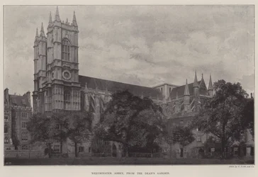 Abbaye de Westminster, depuis le jardin du doyen