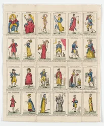 24 personnages de la Nuit des Rois, 1818
