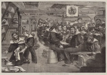 Un dîner de Noël dans le gaillard d