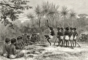 Un Corroboree, vers 1880, de 