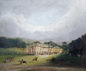 Une fête à Firle, où le jeu ancien du Quintain a été relancé, 1827