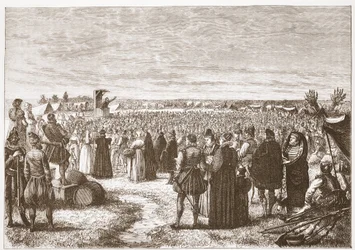 Prédication en plein air près de Gand, illustration de L