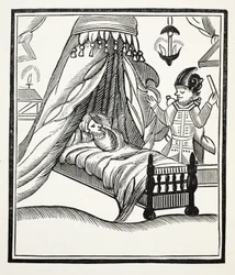 Un compte rendu complet, vrai et particulier, illustration de Chap-books du XVIIIe siècle par John Ashton, pub. 1882