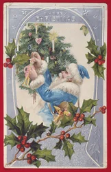 "Un Joyeux Noël", carte victorienne