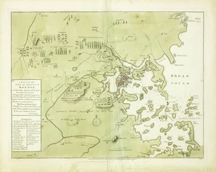 Plan de la ville et du port de Boston et des environs