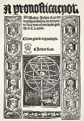 Une prognostication, par Jasper Laet (fl.1485-1532), imprimée par R. Bankes, 1524