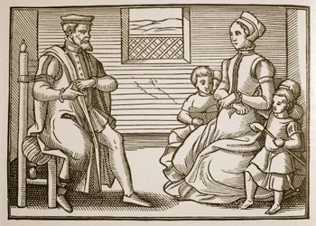 Une famille puritaine, du Tenor of the Whole Psalms in Four Parts, 1563