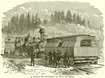 Une batterie ferroviaire des Raiders