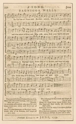 Une chanson : Bagnigge Wells, Londres