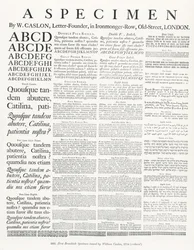 Un spécimen par W.Caslon