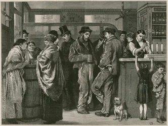 Un dimanche après-midi dans un palais de gin, dessiné sur le vif