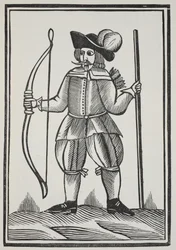 Un véritable conte de Robin des Bois, illustration de Chap-books du XVIIIe siècle par John Ashton, pub. 1882