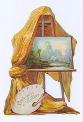 Carte en forme de découpe victorienne d