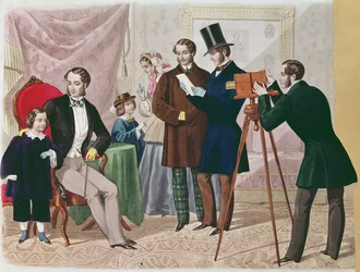 Une visite chez le photographe, 1857