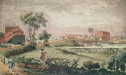 Vue ouest du pont de Chelsea, 1761