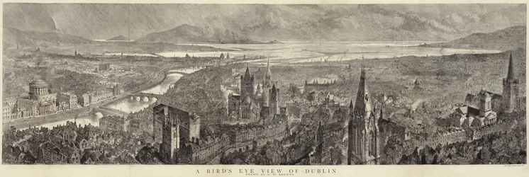 Vue aérienne de Dublin