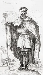 Un chevalier templier, de Old England: A Pictorial Museum, pub. 1847