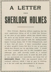 Une lettre de Sherlock Holmes