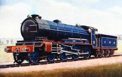 Une locomotive du London Midland and Scottish Railway, illustration de 