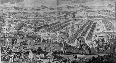 Vue en perspective de la glorieuse bataille de Drummossie Moor du 16 avril 1746, 1746