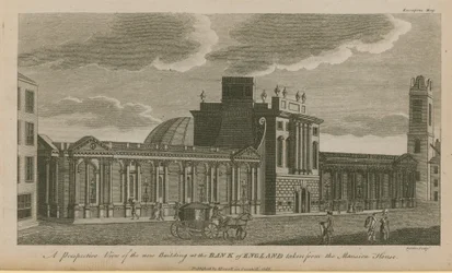 Vue en perspective du nouveau bâtiment de la Banque d