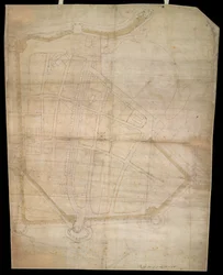Plan des fortifications de la ville de Portsmouth, vers 1545-1546
