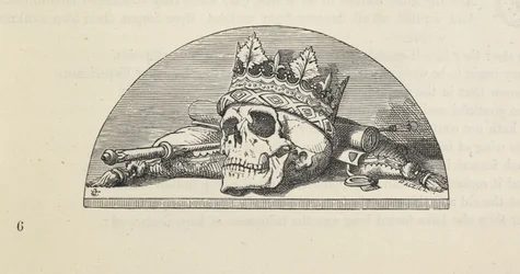 Crâne portant une couronne, de 