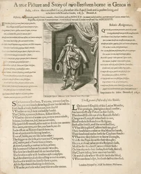 Une véritable image et histoire de deux frères nés à Gênes en Italie, 1620