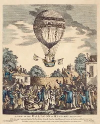 Vue du ballon de M. Sadler