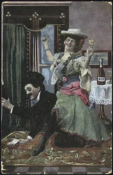 Un couple bien habillé riant