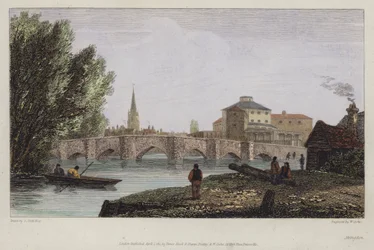 Abingdon, Oxfordshire (gravure en couleur)