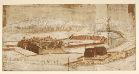 Vue de Wotton avec le jardin, la grotte et les environs
