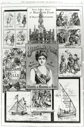 Publicité pour les pilules Beechams, le bouton de rose de la santé, 1890