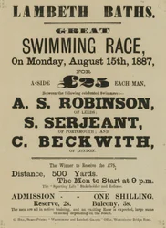 Publicité pour les bains de Lambeth