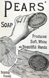 Publicité pour le savon Pears. 1887. Gravure