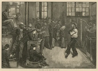 Après le dîner à la Maison des Marins, East End, Londres