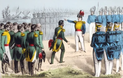 Après la bataille de Monterrey, le général mexicain Pedro de Ampudia rend la ville au général américain Zachary Taylor pendant la guerre américano-mexicaine de 1846-48